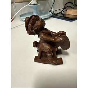VTG Red Mill Wooden Child Rocking Horse 4" Carved MADE‎ USA Figure Figurine